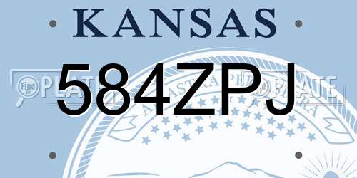 584ZPJ Kansas License Plate