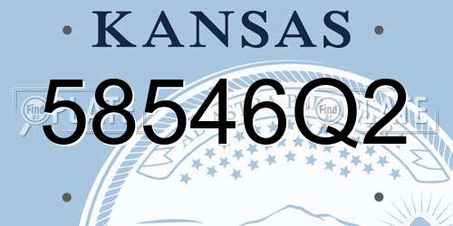 58546Q2 Kansas License Plate