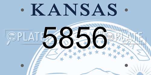 5856 Kansas License Plate