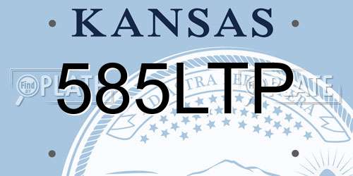 585LTP Kansas License Plate
