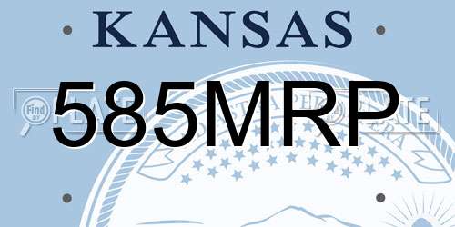 585MRP Kansas License Plate