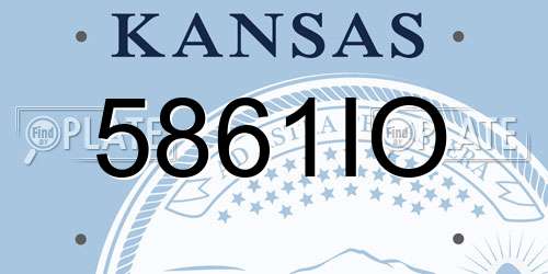 5861IO Kansas License Plate