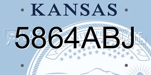 5864ABJ Kansas License Plate