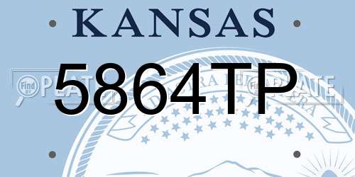 5864TP Kansas License Plate