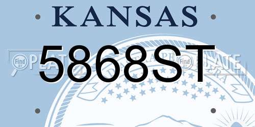 5868ST Kansas License Plate