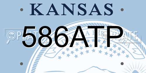 586ATP Kansas License Plate