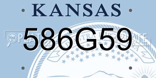 586G59 Kansas License Plate