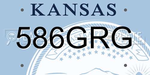 586GRG Kansas License Plate