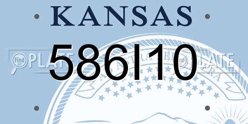 586I10 Kansas License Plate