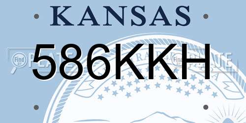 586KKH Kansas License Plate