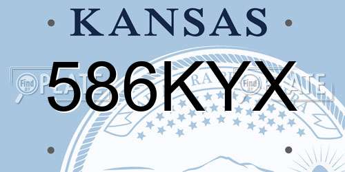 586KYX Kansas License Plate