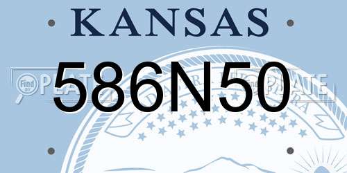 586N50 Kansas License Plate