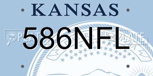 586NFL Kansas License Plate