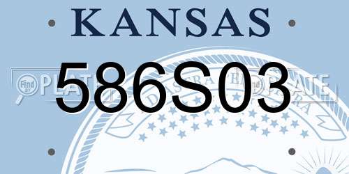 586S03 Kansas License Plate