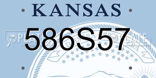 586S57 Kansas License Plate