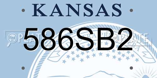 586SB2 Kansas License Plate