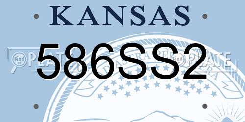 586SS2 Kansas License Plate