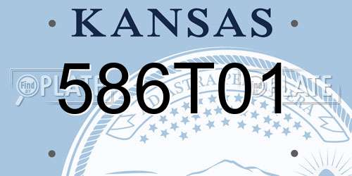 586T01 Kansas License Plate