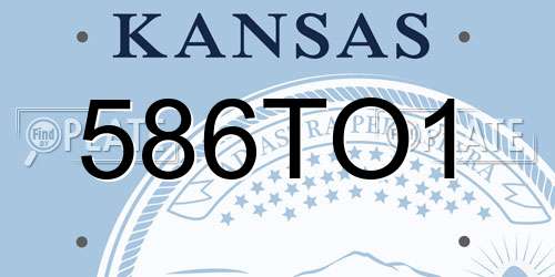 586TO1 Kansas License Plate