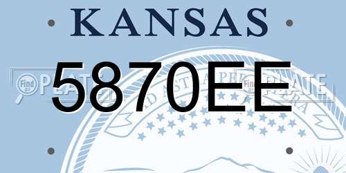 5870EE Kansas License Plate