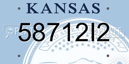 58712I2 Kansas License Plate