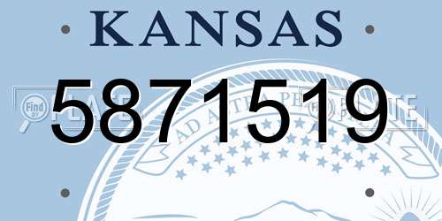 5871519 Kansas License Plate