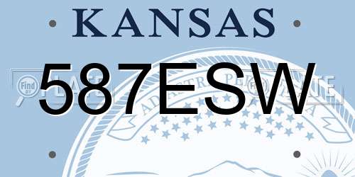 587ESW Kansas License Plate