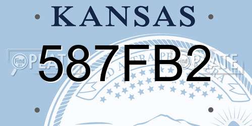 587FB2 Kansas License Plate