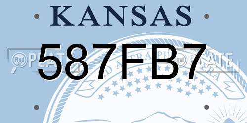 587FB7 Kansas License Plate
