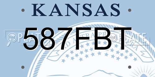 587FBT Kansas License Plate