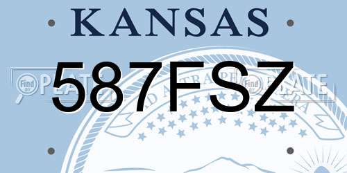 587FSZ Kansas License Plate