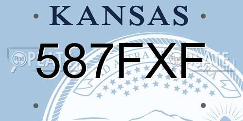 587FXF Kansas License Plate