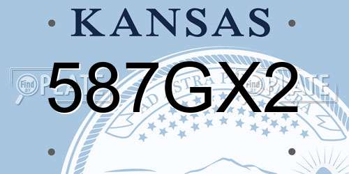 587GX2 Kansas License Plate