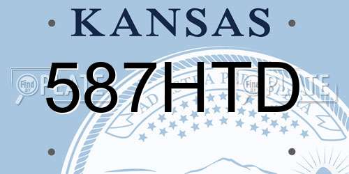 587HTD Kansas License Plate