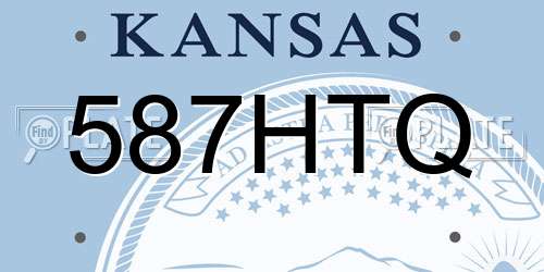 587HTQ Kansas License Plate