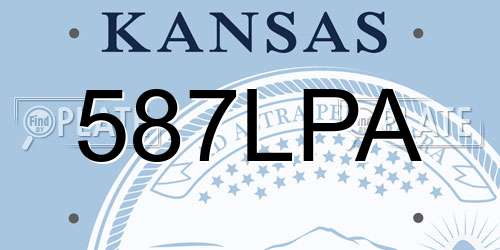 587LPA Kansas License Plate