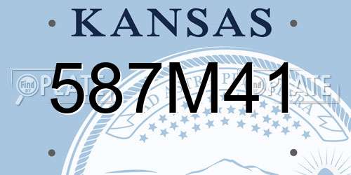 587M41 Kansas License Plate