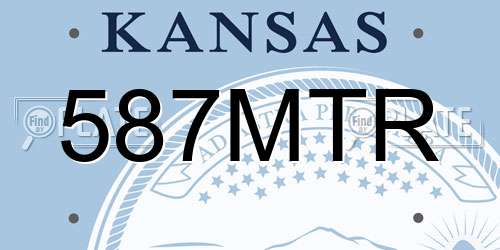 587MTR Kansas License Plate