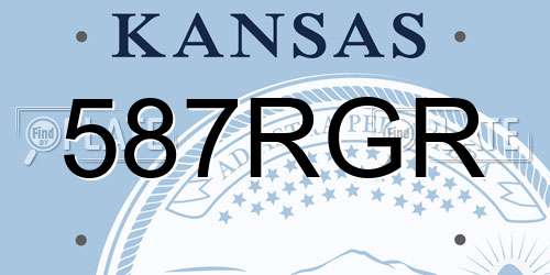 587RGR Kansas License Plate