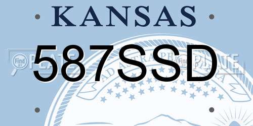 587SSD Kansas License Plate