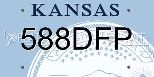 588DFP Kansas License Plate