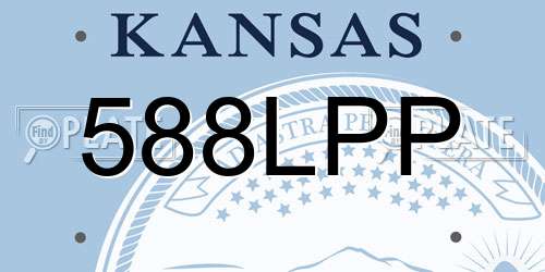 588LPP Kansas License Plate