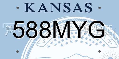 588MYG Kansas License Plate