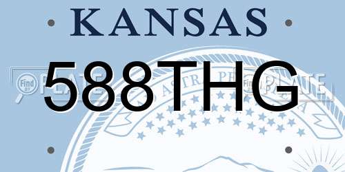 588THG Kansas License Plate