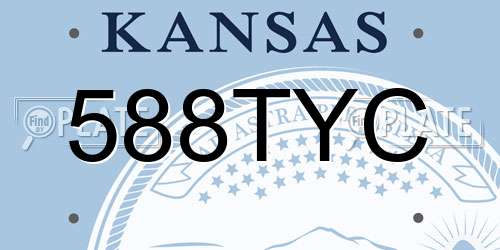 588TYC Kansas License Plate