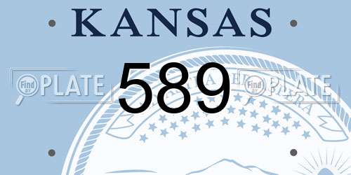589 Kansas License Plate
