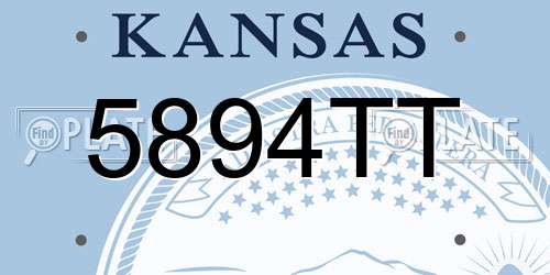 5894TT Kansas License Plate