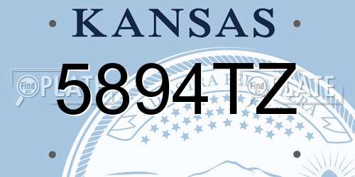 5894TZ Kansas License Plate