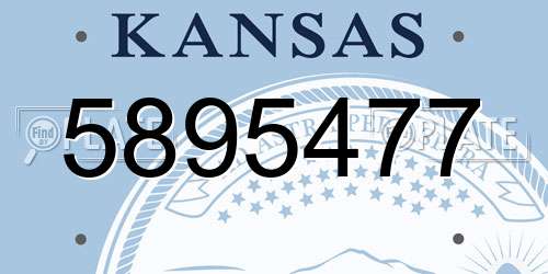5895477 Kansas License Plate