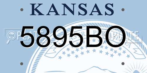 5895BO Kansas License Plate